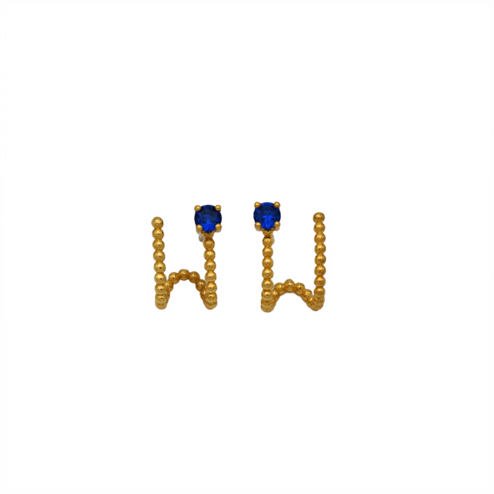 Pendientes Unique chapados en oro amarillo - Imagen 5