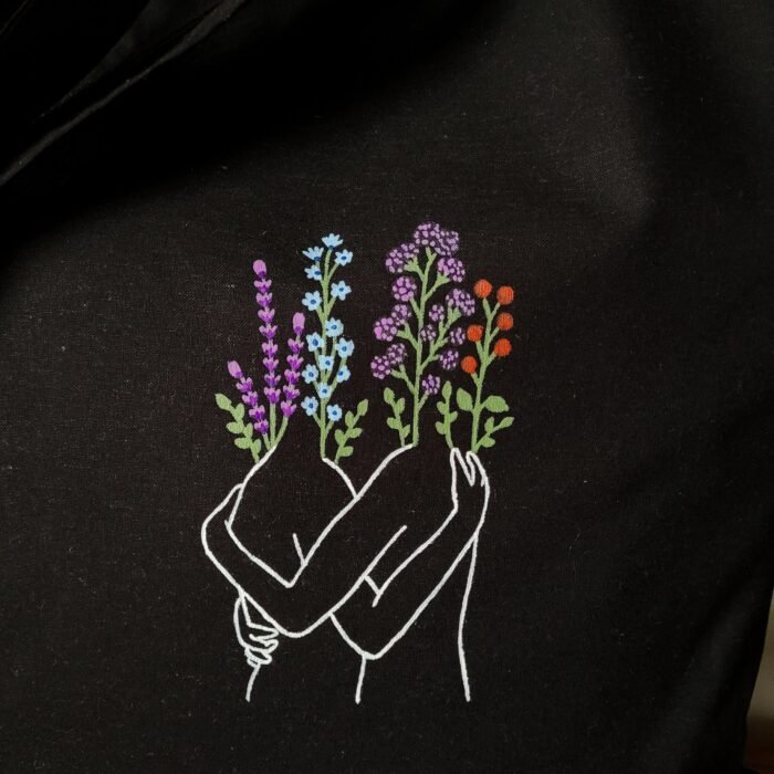 Tote Bag Negra Abrazo De Amor - Limeteart - Imagen 10