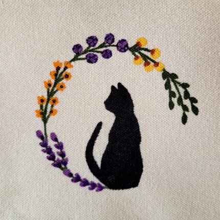 Estuche Gato Con Flores - Limeteart - Imagen 6