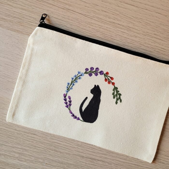 Estuche Gato Con Flores - Limeteart - Imagen 3