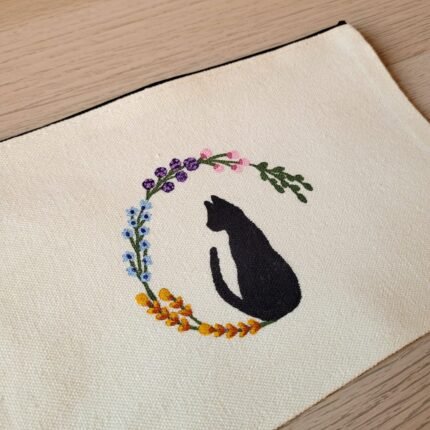 Estuche Gato Con Flores - Limeteart - Imagen 2
