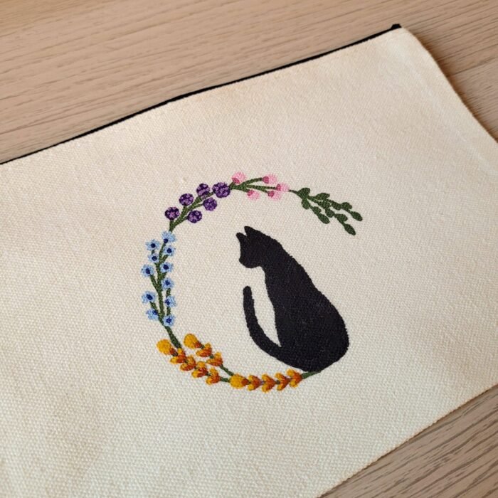 Estuche Gato Con Flores - Limeteart - Imagen 2