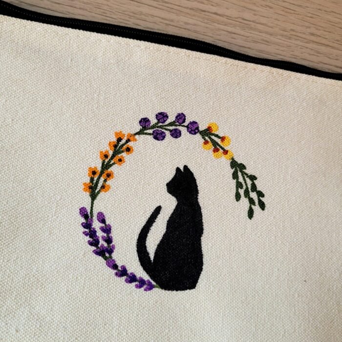 Estuche Gato Con Flores - Limeteart - Imagen 4
