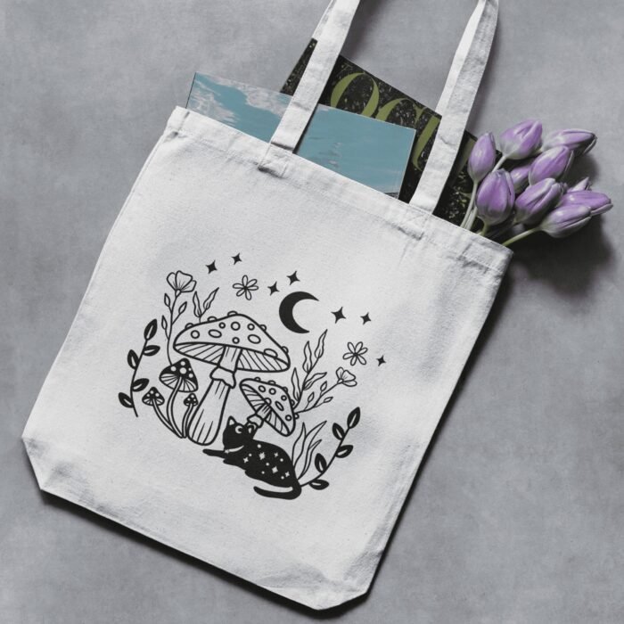 Tote Bag Negra Witchy - Limeteart - Imagen 4