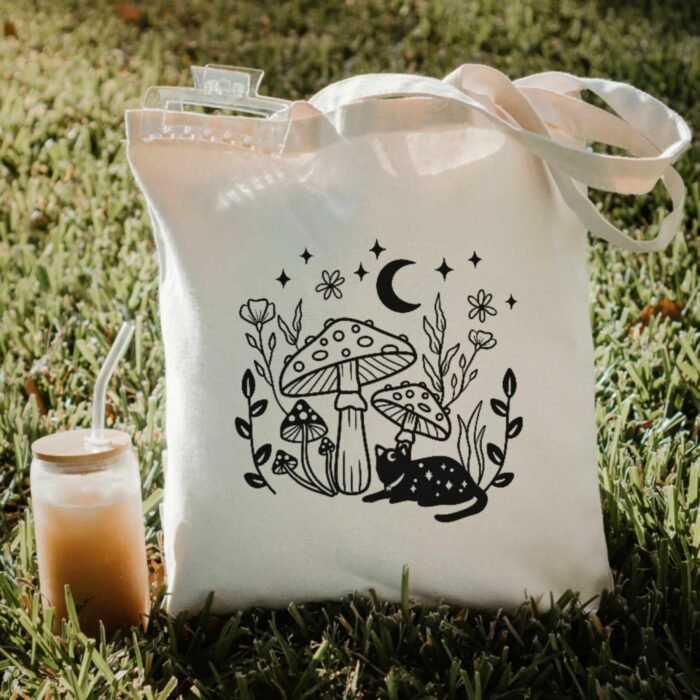Tote Bag Negra Witchy - Limeteart - Imagen 3