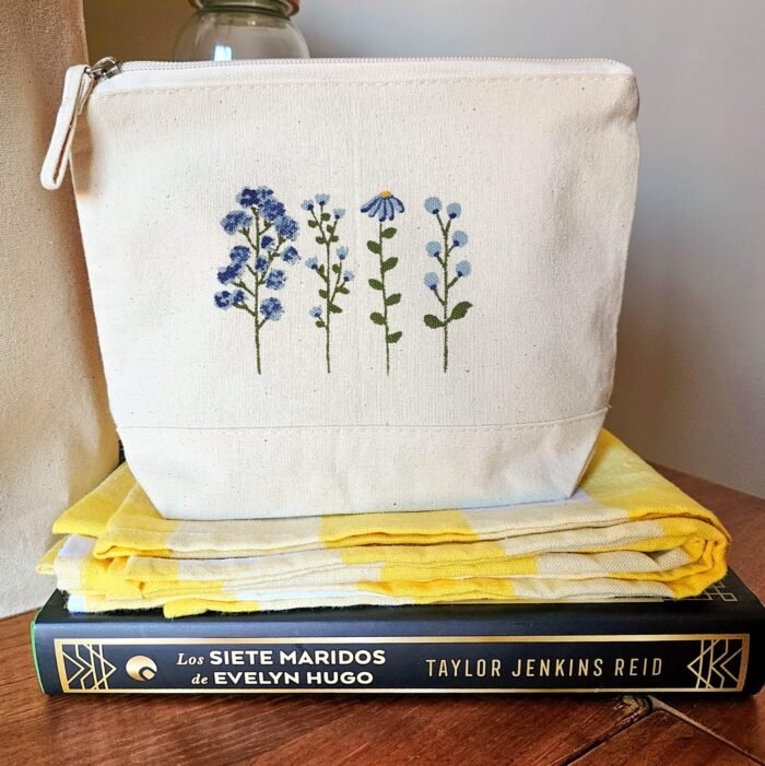 Bolsa De Maquillaje Floral - Limeteart - Imagen 2