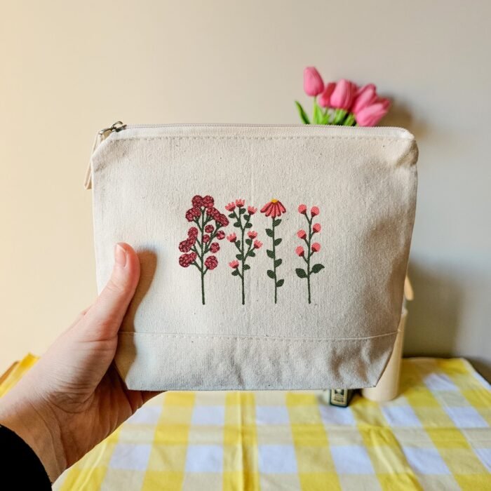Bolsa De Maquillaje Floral - Limeteart - Imagen 9
