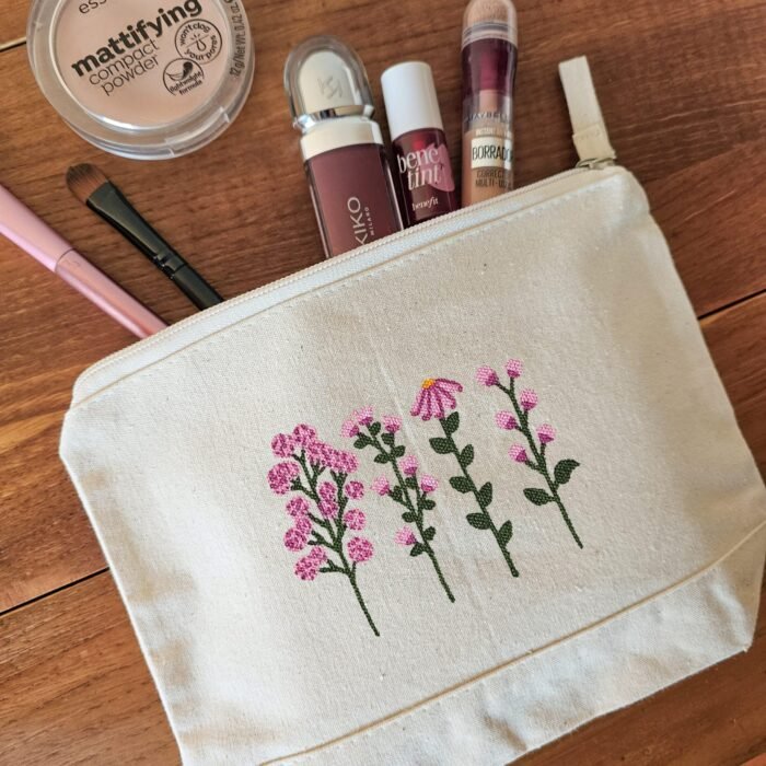 Bolsa De Maquillaje Floral - Limeteart - Imagen 6