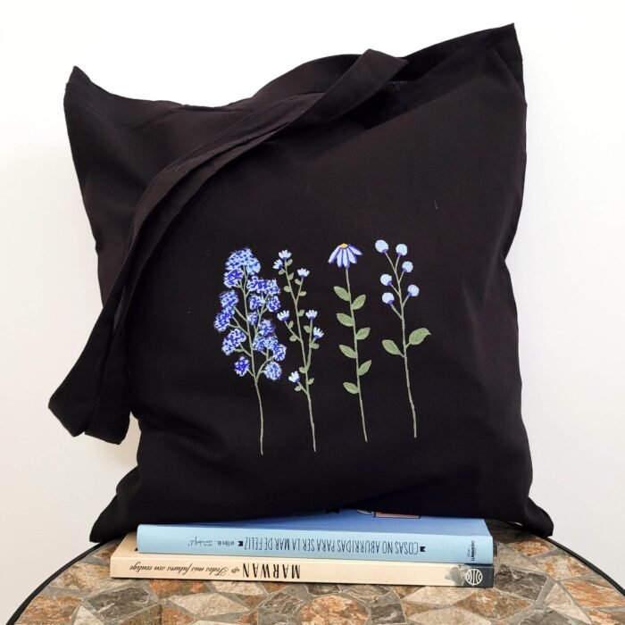 Tote Bag Tela De Flores - Limeteart - Imagen 1