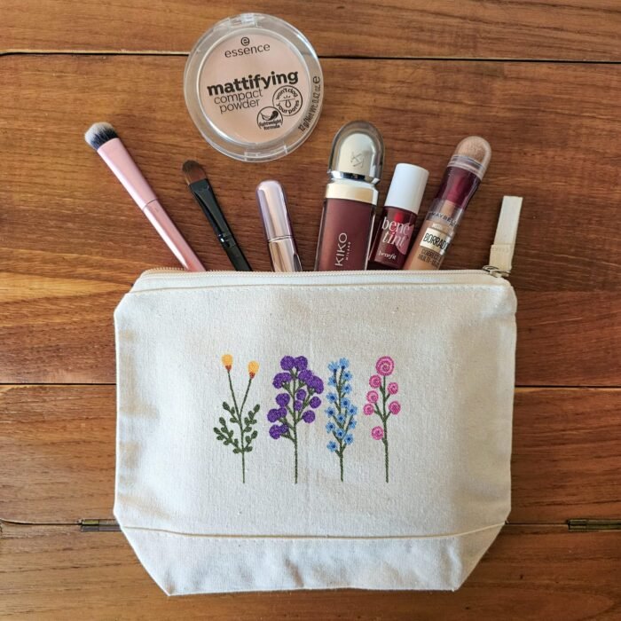 Bolsa De Maquillaje Floral - Limeteart - Imagen 3