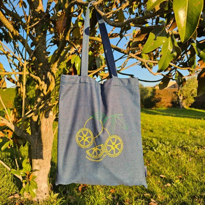 Tote Bag Denim Lemons - Limeteart - Imagen 1
