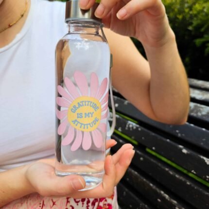 Botella Aesthetic "Grattitude Is My Attitude" - Limeteart - Imagen 8