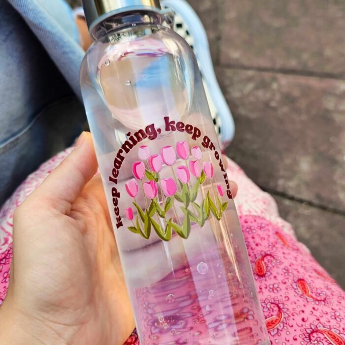 Botella Bonita "Keep Learning, Keep Growing" - Limeteart - Imagen 6