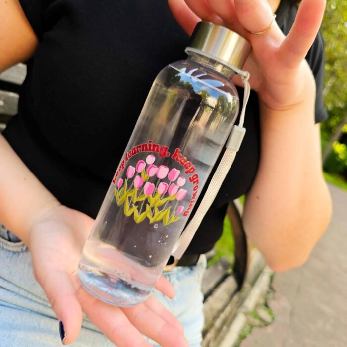 Botella Bonita "Keep Learning, Keep Growing" - Limeteart - Imagen 9