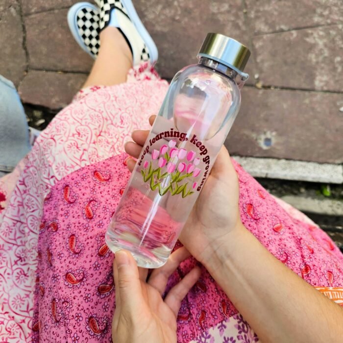 Botella Bonita "Keep Learning, Keep Growing" - Limeteart - Imagen 5