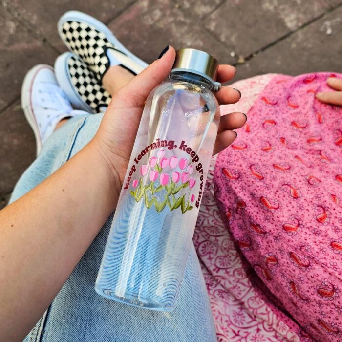 Botella Bonita "Keep Learning, Keep Growing" - Limeteart - Imagen 7