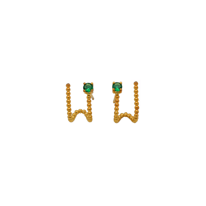Pendientes Unique chapados en oro amarillo - Imagen 4