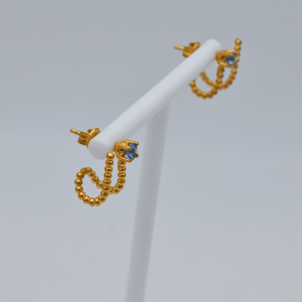 Pendientes Unique chapados en oro amarillo - Imagen 3
