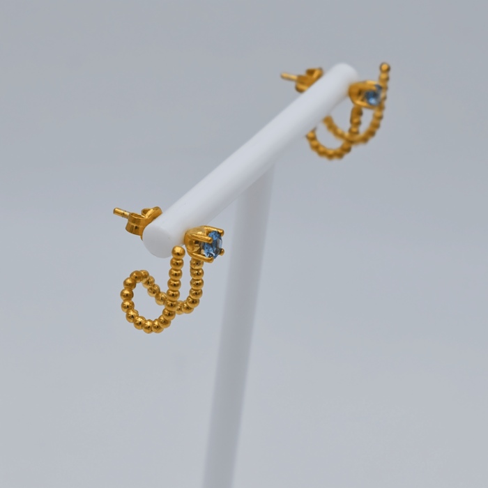 Pendientes Unique chapados en oro amarillo - Imagen 3