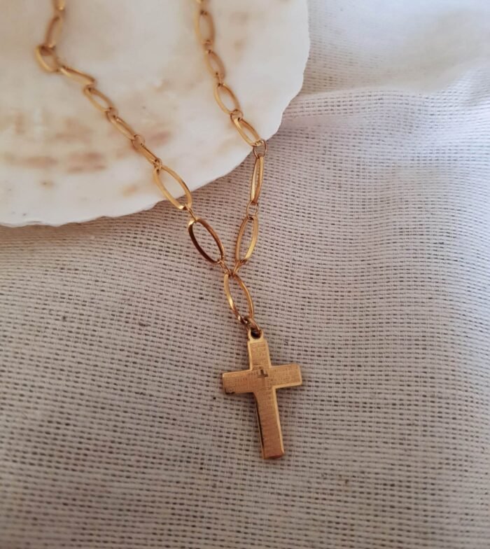 Collar cruz eslabones - Colette - Imagen 1