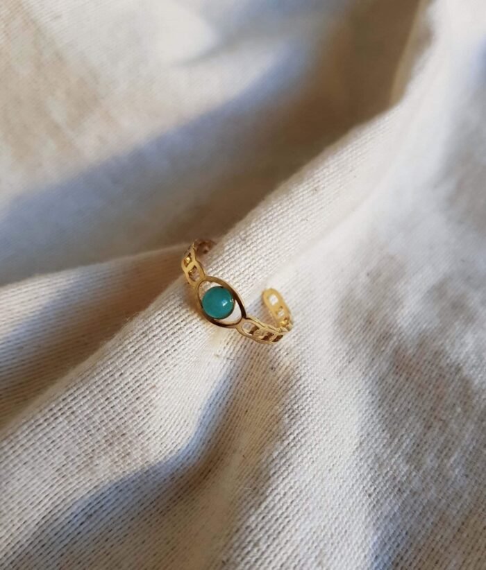 Anillo turquesa eslabón - Colette - Imagen 1