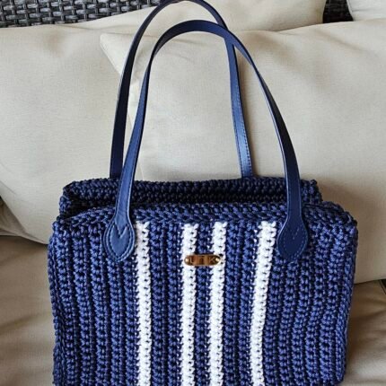 Bolso Enya azul marino/blanco - Unik