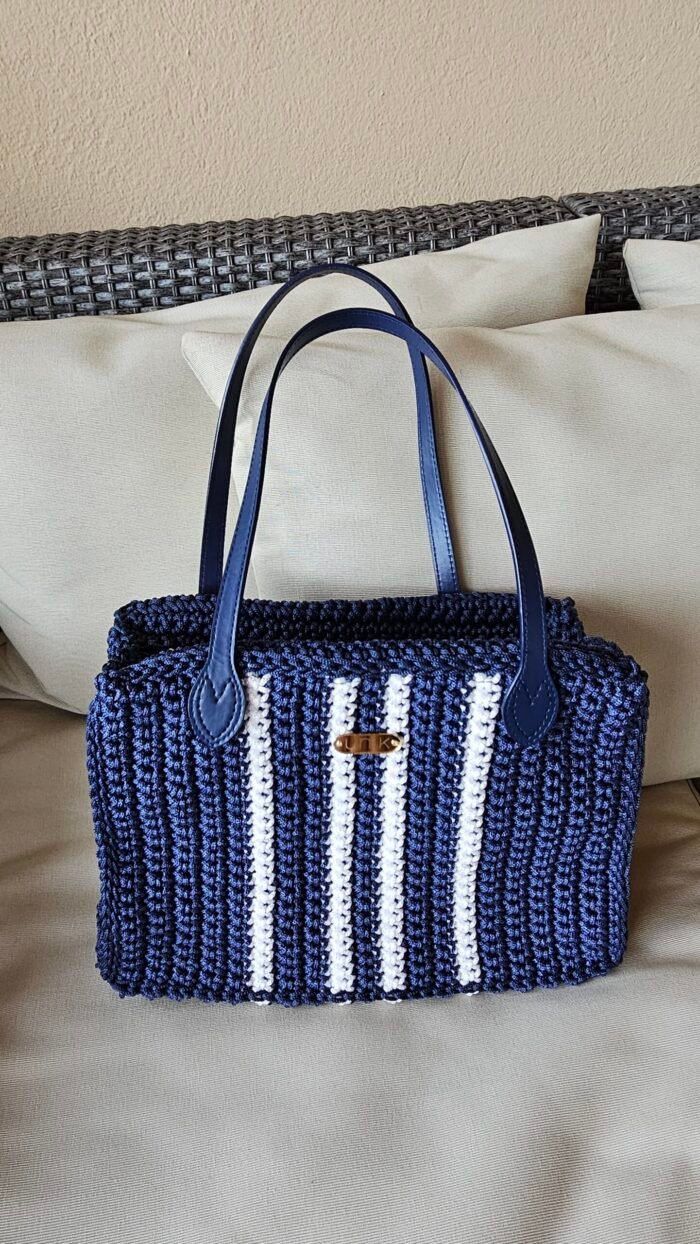 Bolso Enya azul marino/blanco - Unik - Imagen 1