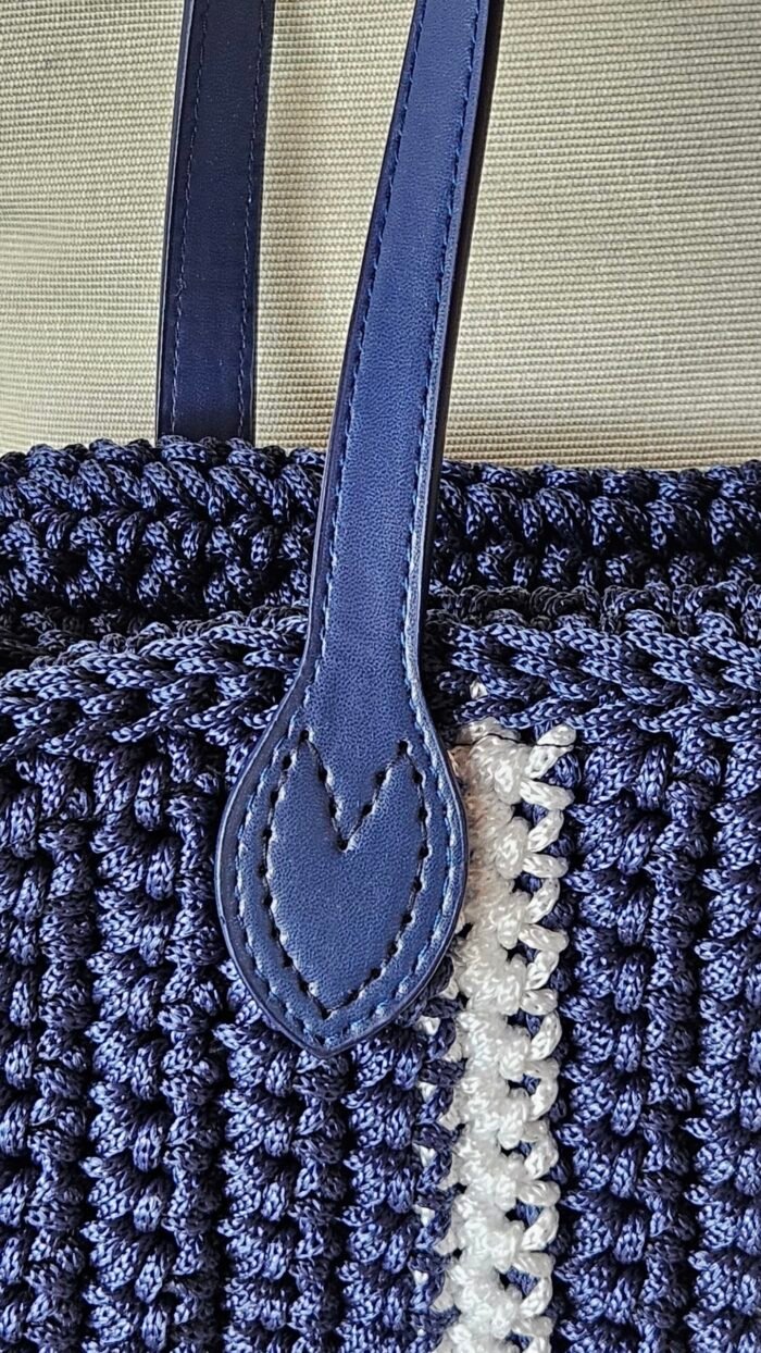 Bolso Enya azul marino/blanco - Unik - Imagen 2