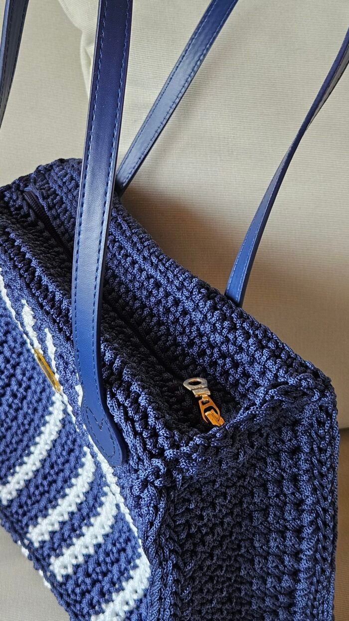 Bolso Enya azul marino/blanco - Unik - Imagen 3