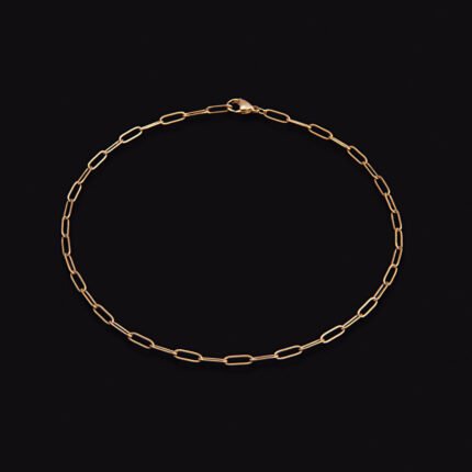 CL0037 Collar cadena eslabones con flash de oro - Perla MABE - Imagen 2