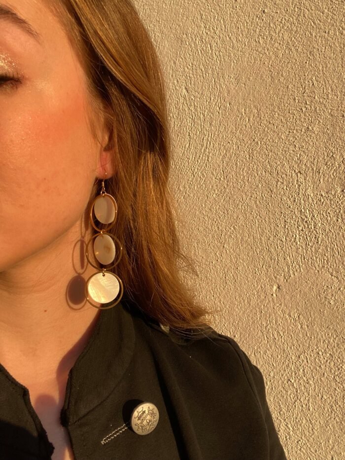 Pendientes largos aros - ThingsByEme - Imagen 3