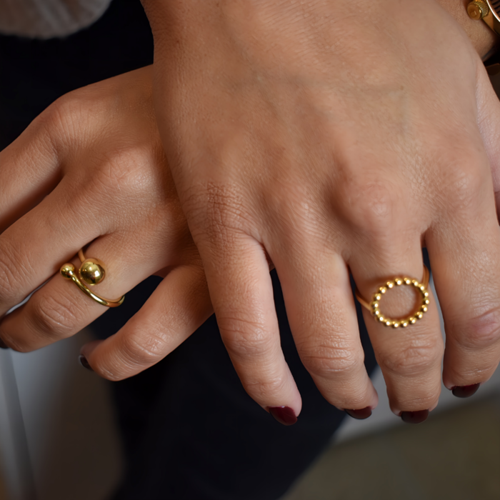 Anillo Andrea chapado en Oro amarillo - Imagen 5